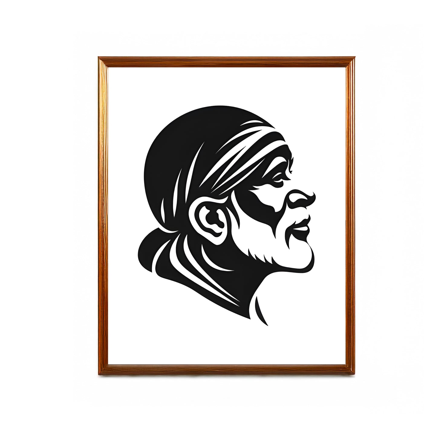SAI BABA Timeless Blessings – Black and White Sai Baba Art Print