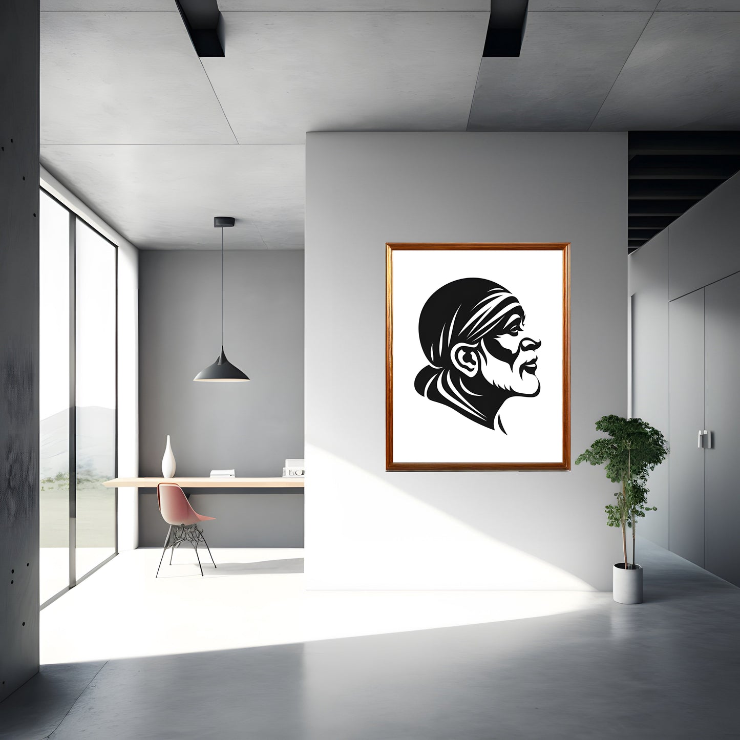 SAI BABA Timeless Blessings – Black and White Sai Baba Art Print