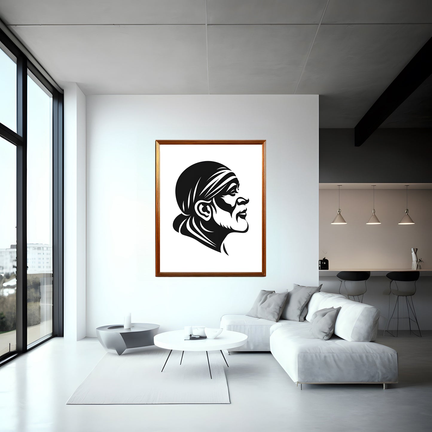 SAI BABA Timeless Blessings – Black and White Sai Baba Art Print