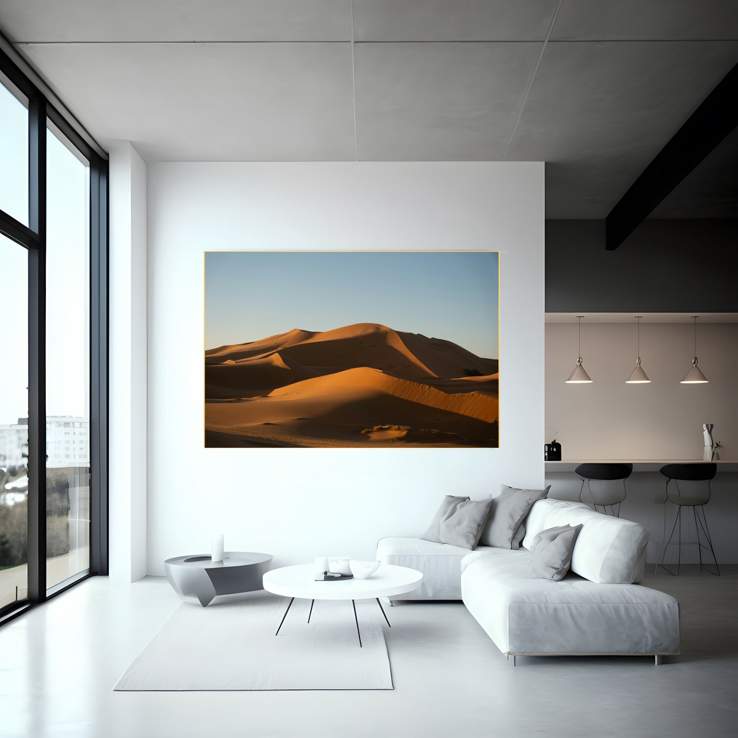 Serene Desert Landscape: Captivating Nature Photography Print | Arid Beauty Wall Art | Tranquil Home Decor