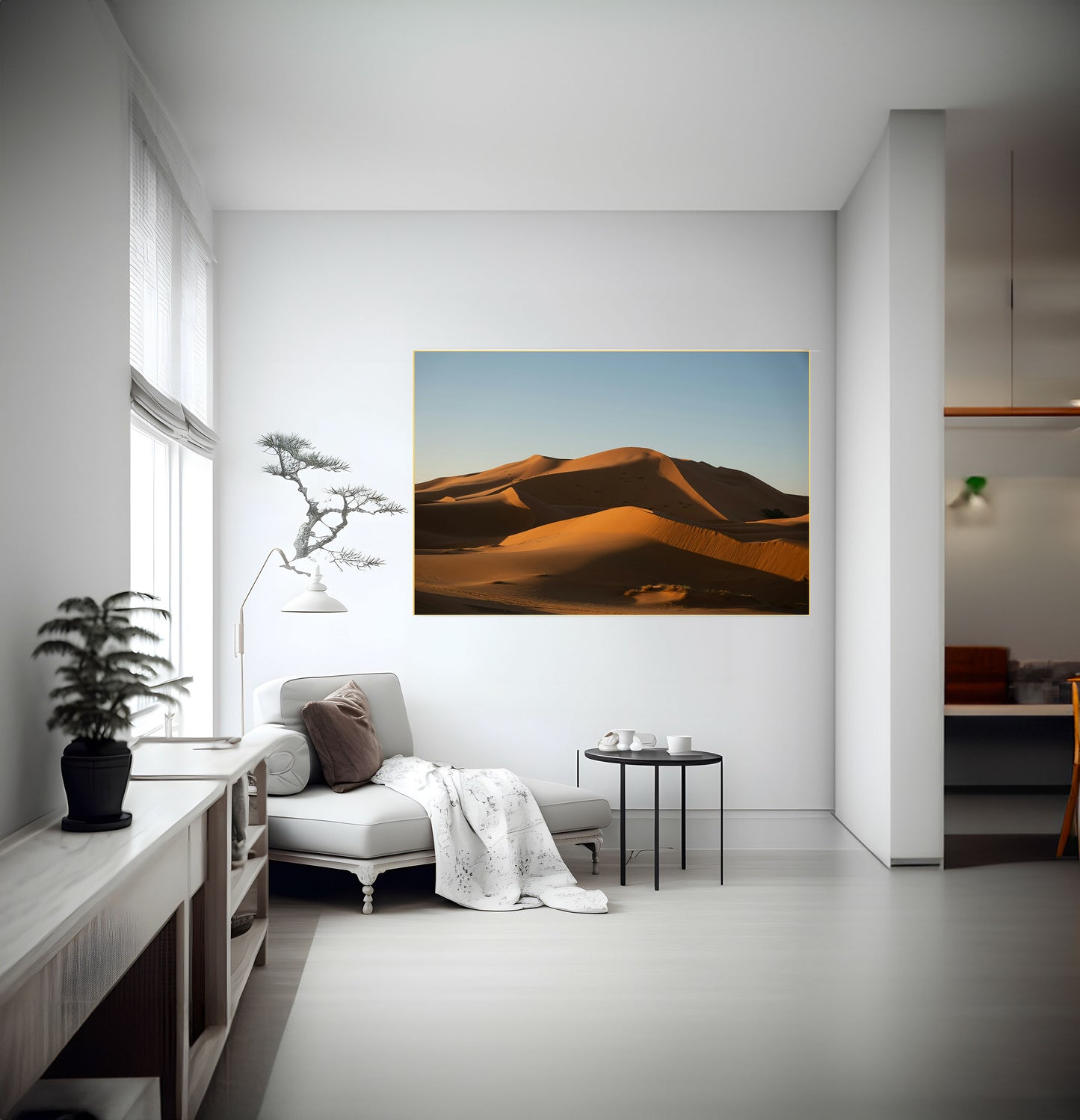 Serene Desert Landscape: Captivating Nature Photography Print | Arid Beauty Wall Art | Tranquil Home Decor