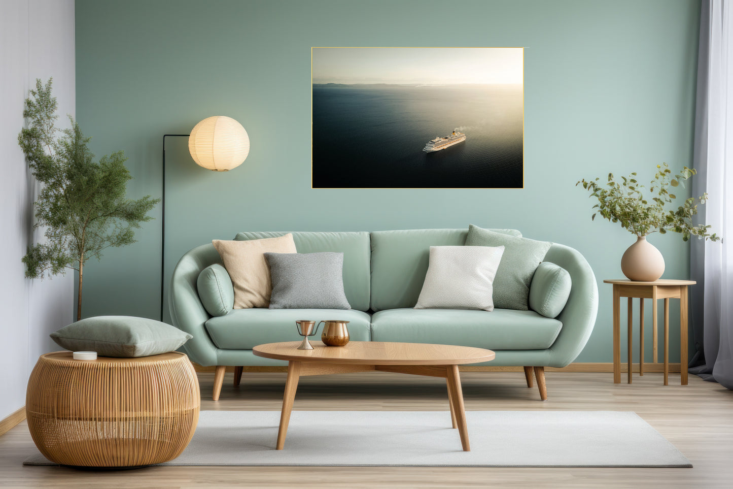 Majestic Ship at Sea: Stunning Nautical Art Print | Oceanic Vessel Wall Decor | Maritime Adventure Art