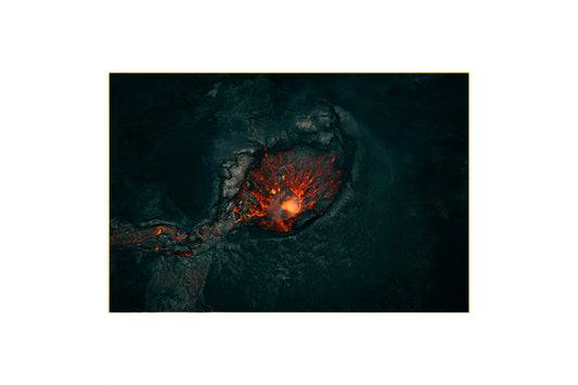 Inside of Volcano Eruption Print | Dramatic Nature Photography | Volcanic Eruption Wall Art | Earth’s Power Decor