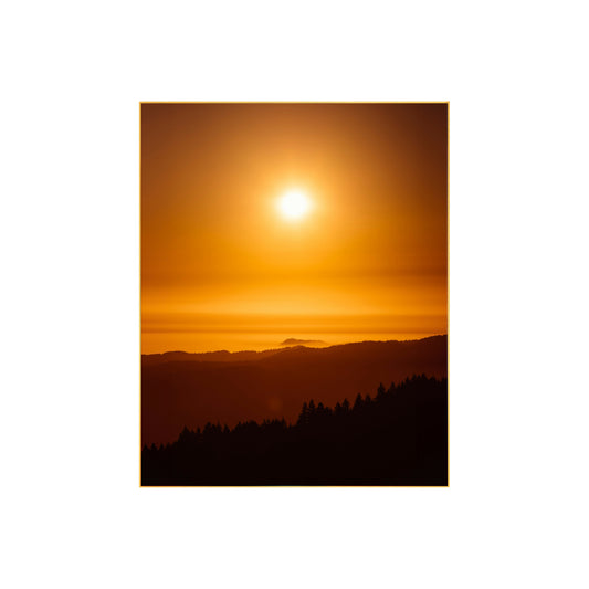 Print of Majestic Sunset in the Mountains: Stunning Mountain Landscape Print | Evening Glow Wall Art | Nature’s Beauty