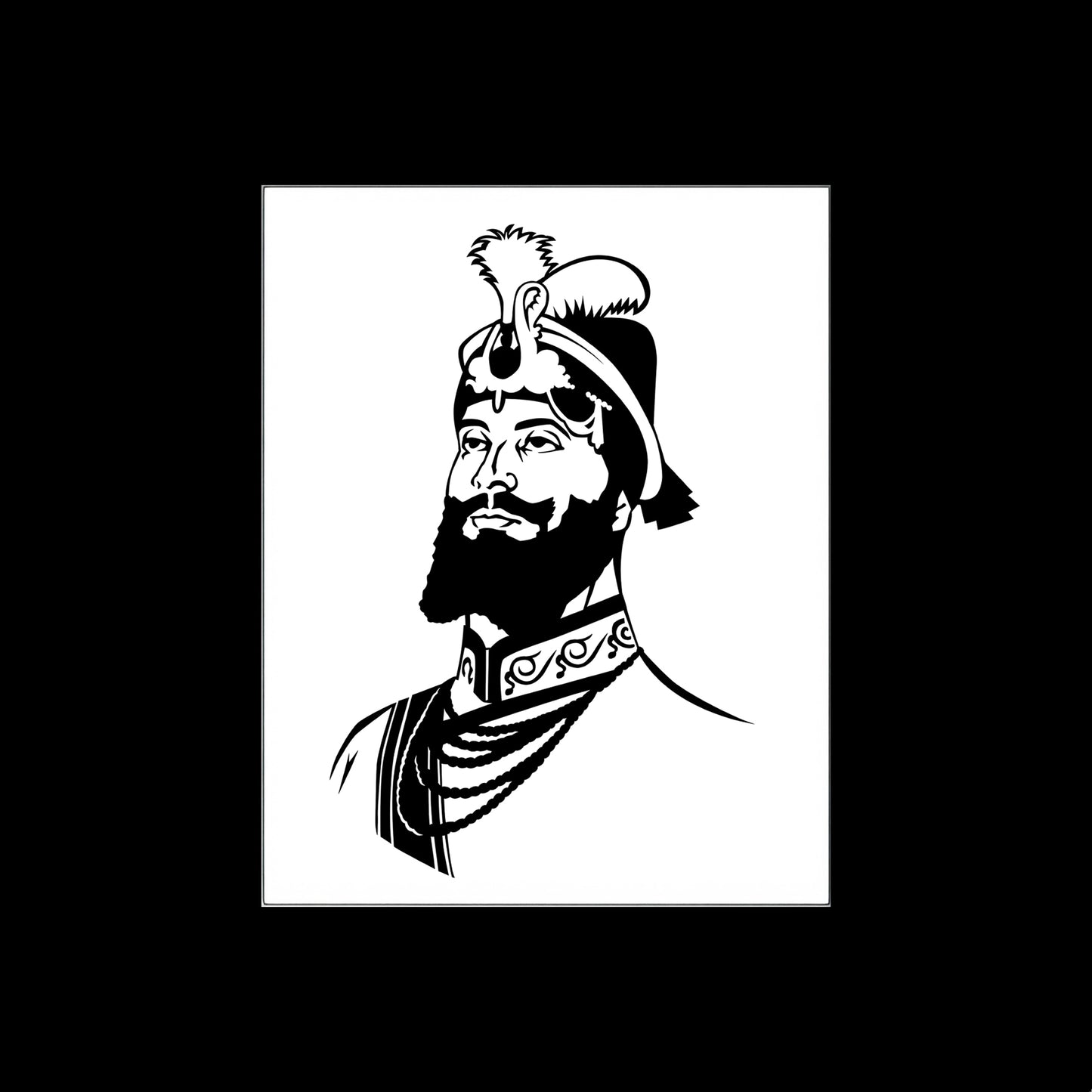 Shri Guru Gobind Singh G Photo and canvas print black and white