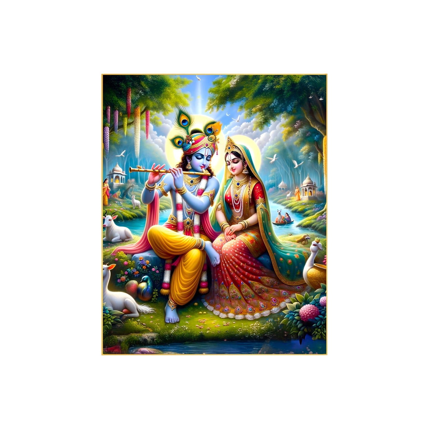 Lord Shri Krishna g Canvas and Photo Print – Divine Artwork of Lord Krishna