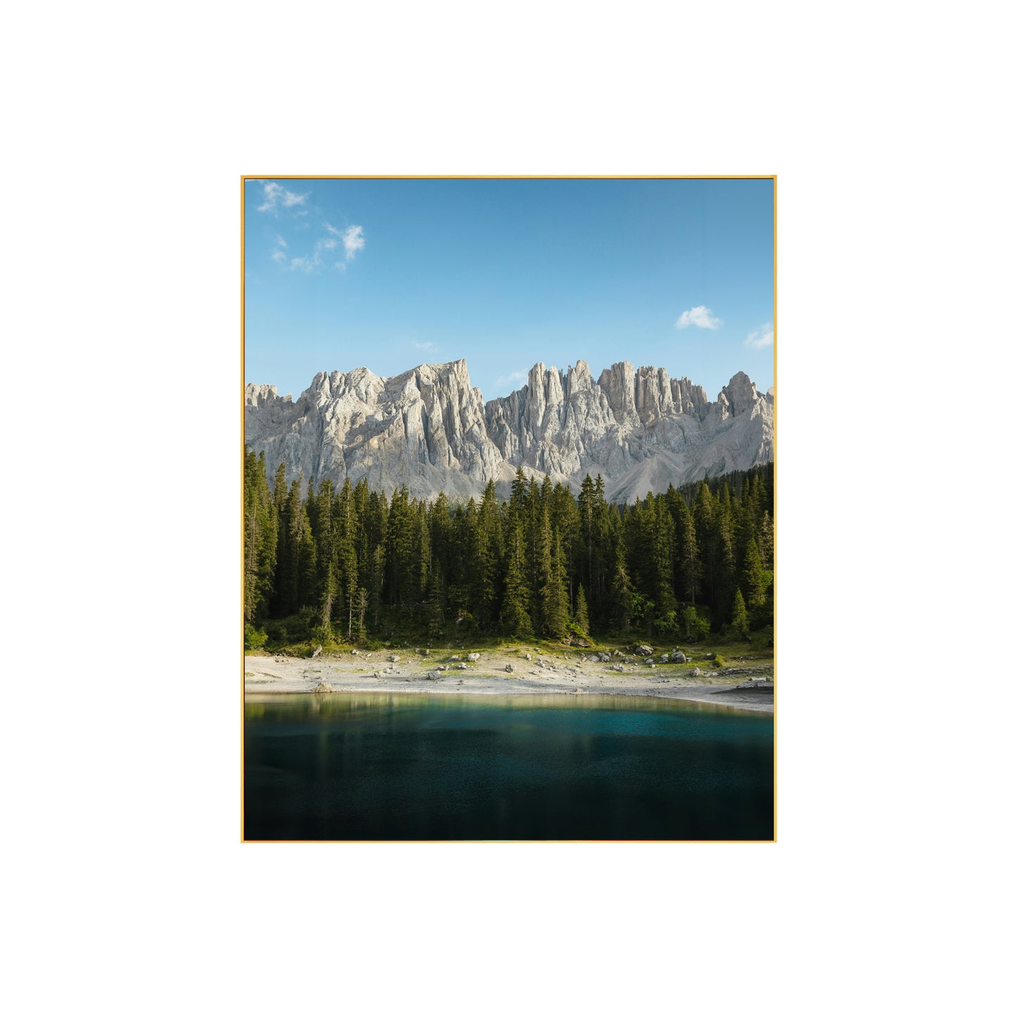 Print of Serene Mountains with River: Captivating Landscape Print | Tranquil Nature Art | Scenic Wall Decor