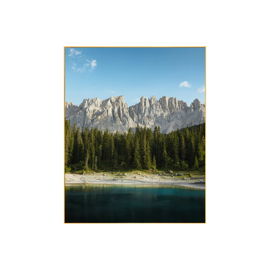 Print of Serene Mountains with River: Captivating Landscape Print | Tranquil Nature Art | Scenic Wall Decor