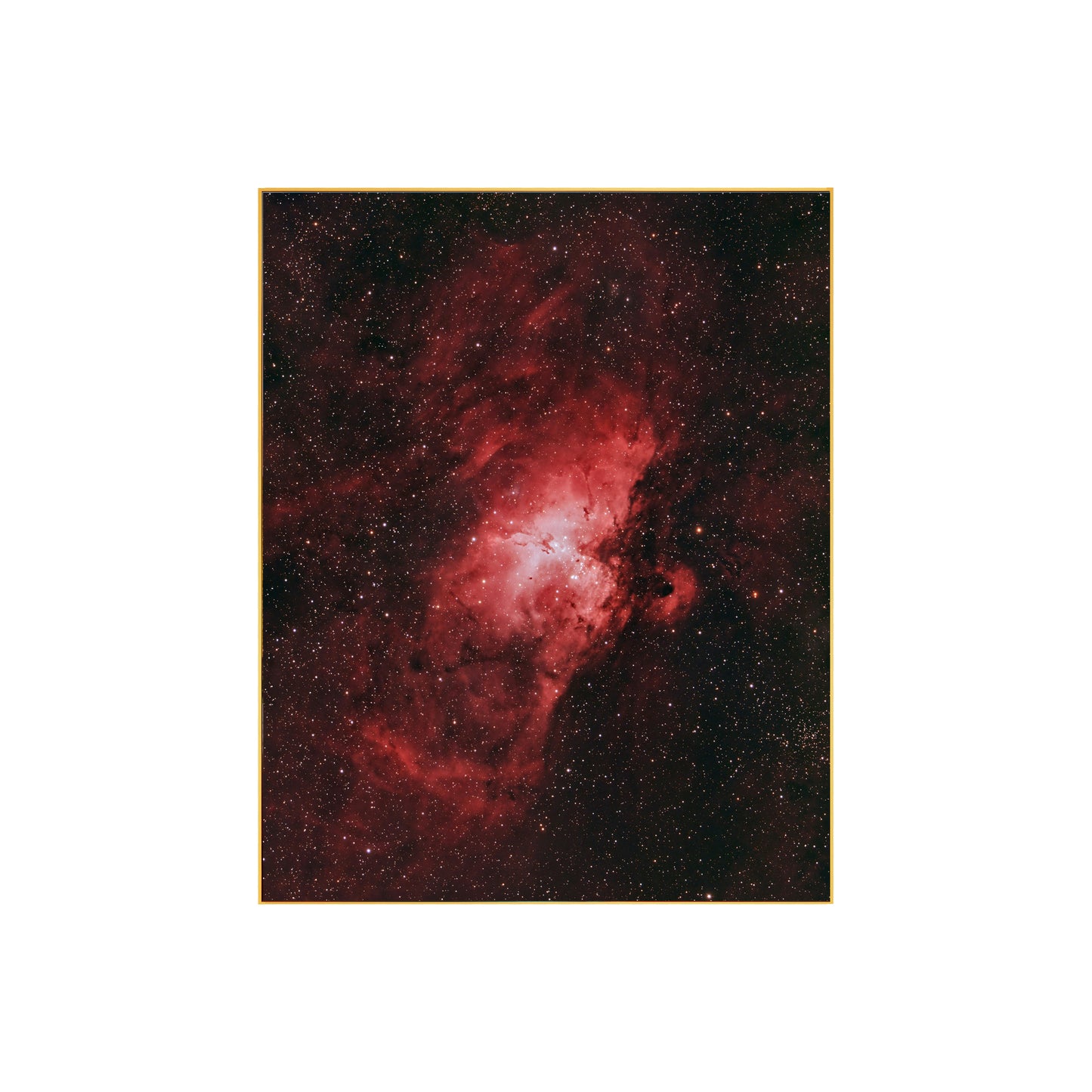 Crimson Nebula: Stunning Red Galaxy Print | Cosmic Wall Art | Celestial Decor for Space Enthusiasts