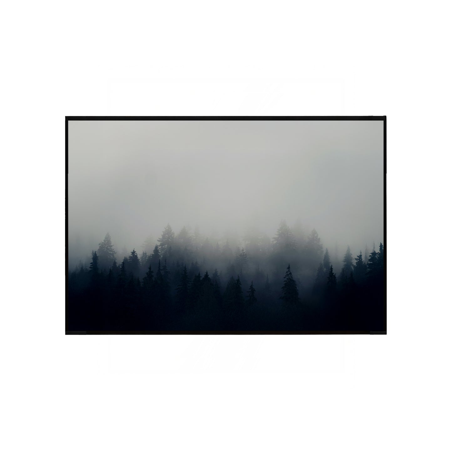 Mystical Morning Forest in Fog – Serene Nature Wall Art Print or Canvas