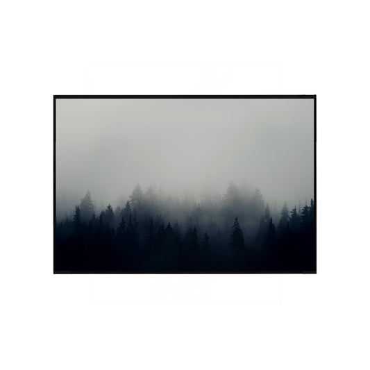 Mystical Morning Forest in Fog – Serene Nature Wall Art Print or Canvas