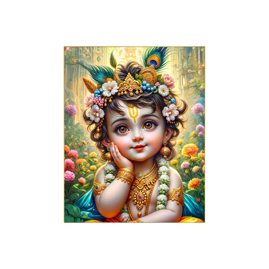 Shri Krishna Canvas Print – Divine Wall Art for Spiritual Decor