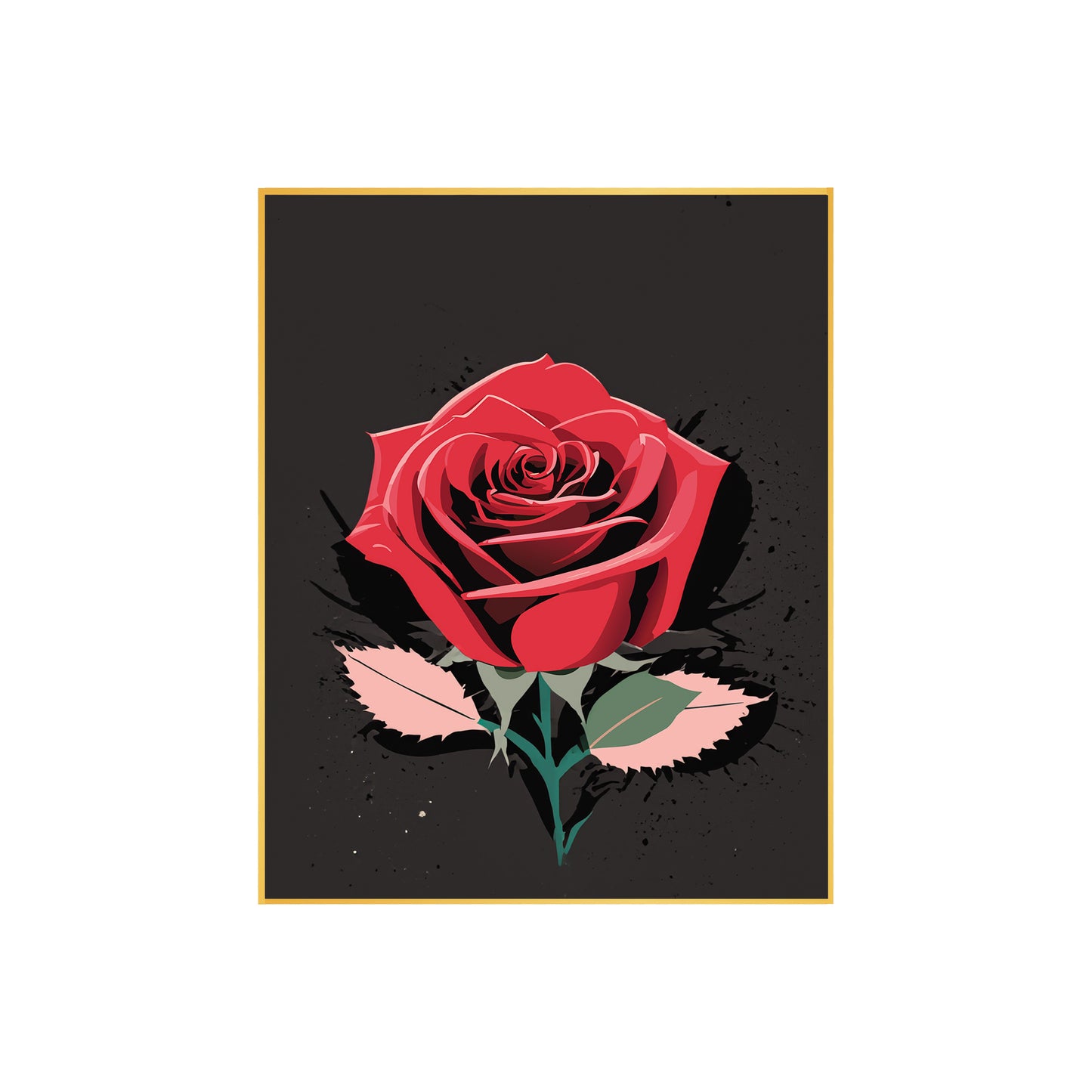 Red rose print for wall decor || Wallart || Flower print for your home