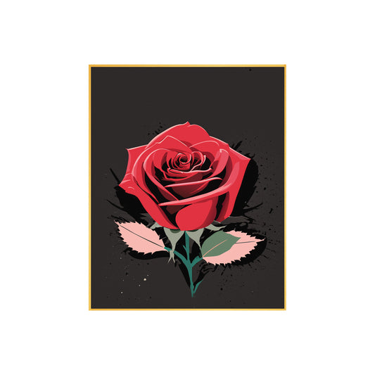 Red rose print for wall decor || Wallart || Flower print for your home