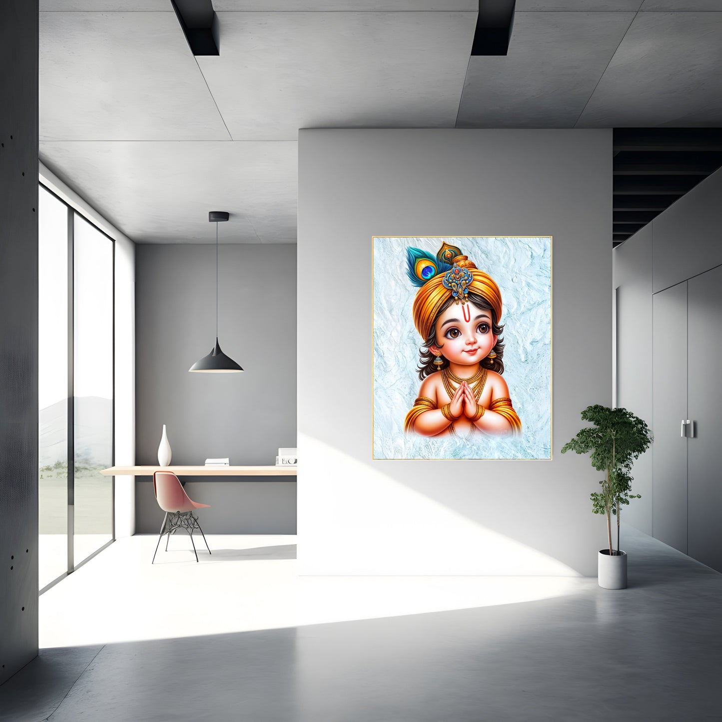 Shri Krishna Divine Photo – Spiritual Wall Art & Canvas Print for Home Decor