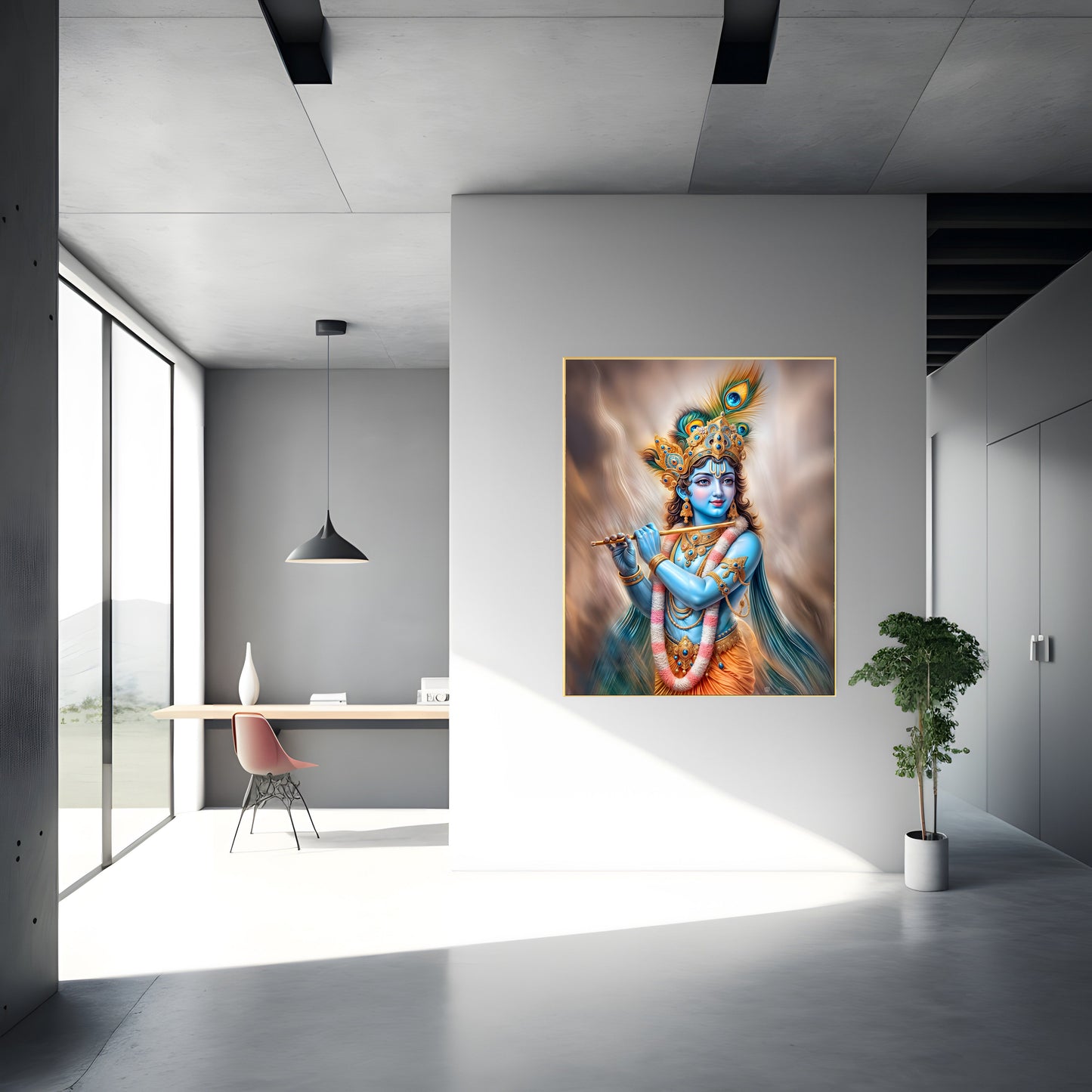 Lord Shri Krishna ji Canvas and Photo Print – Divine Artwork of Lord Krishna