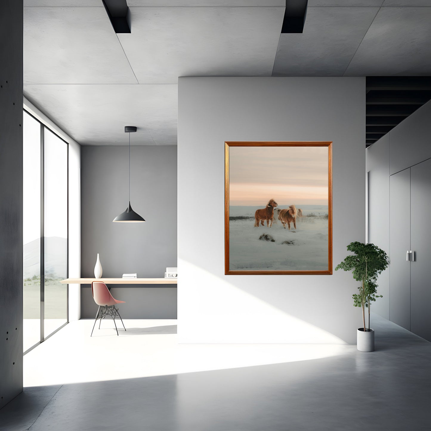 Playful Wild Horses in Motion – Dynamic Nature Art Print