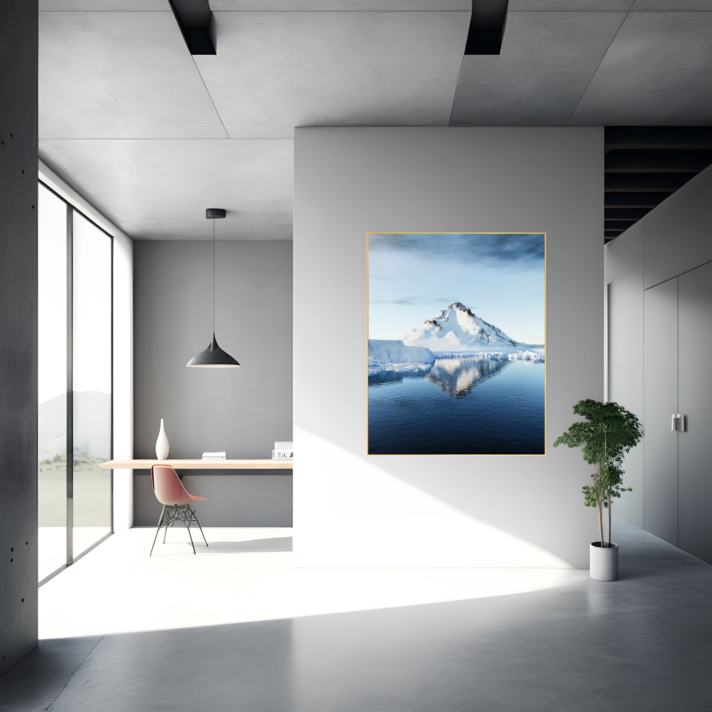 Print of Mountain Reflection in Water Art Print | Scenic Landscape Wall Decor | Nature Photography Gift for Home & Office Decor