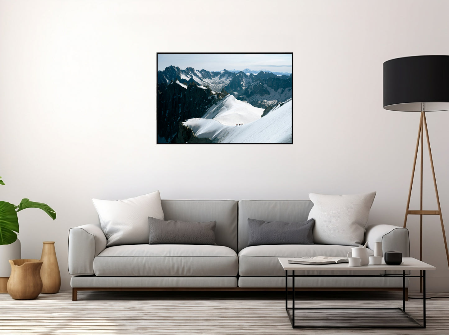 Snow-Covered Mountain Beauty – Serene Winter Landscape Wall Art Print or Canvas