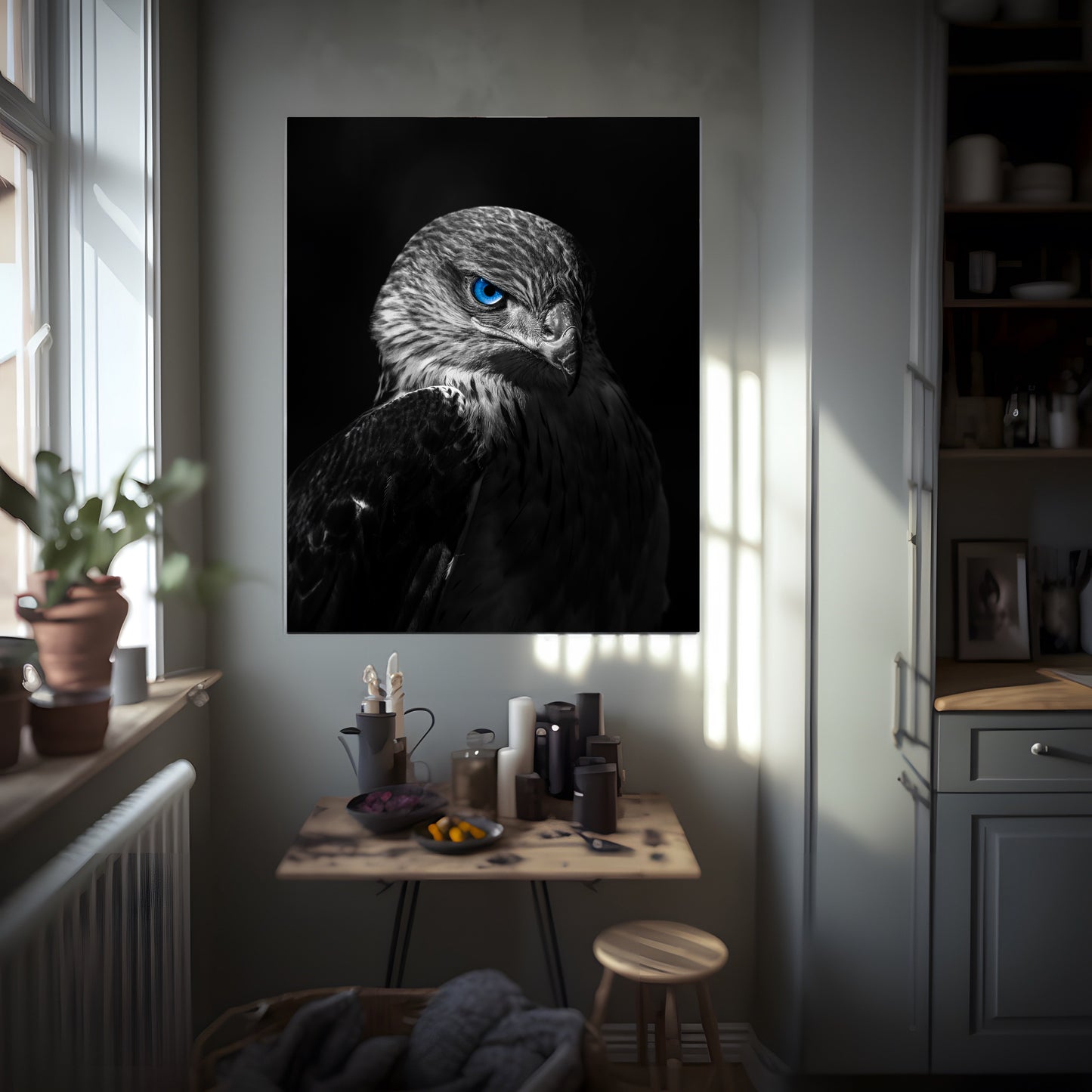 Blue-Eyed Eagle – Bold Wildlife Art Print || Photo Print || Canvas Print