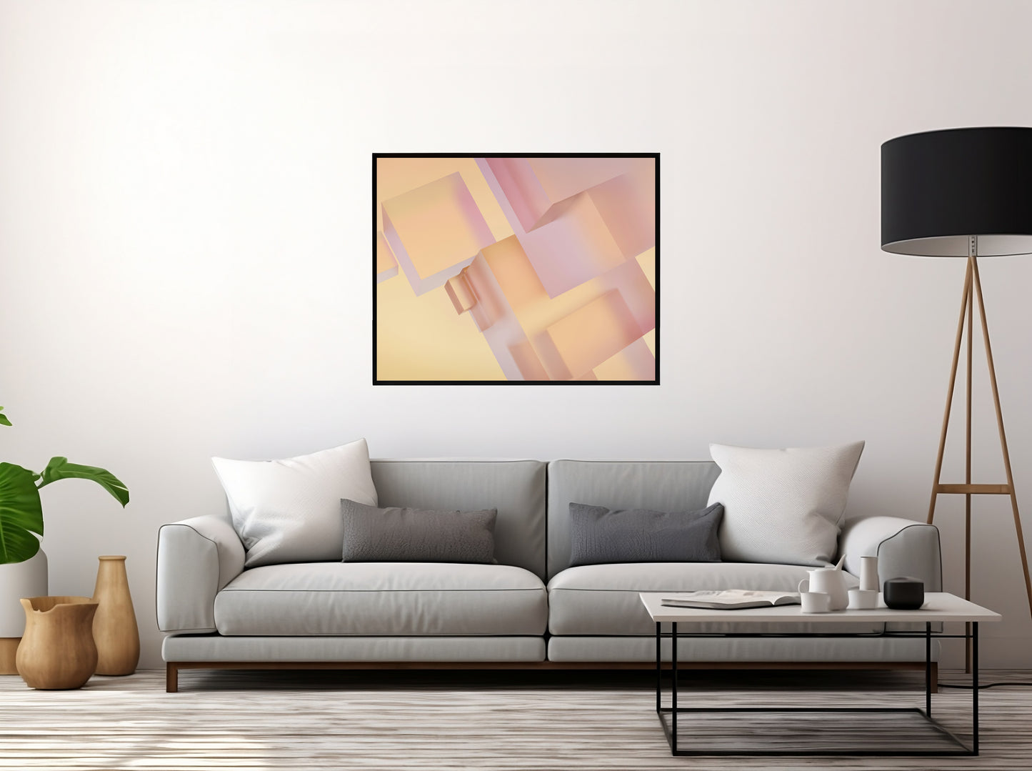 Modern Block Pattern Painting - Abstract Geometric Art