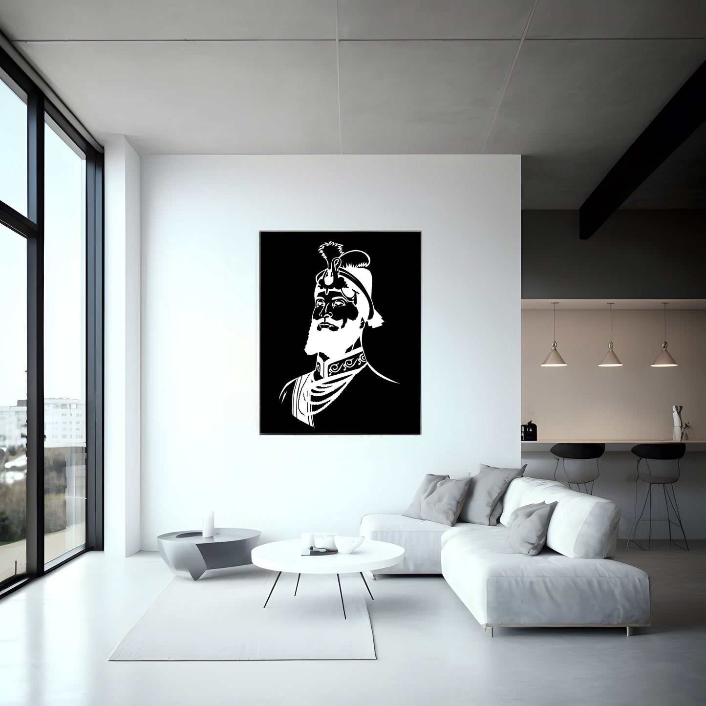 Shri Guru Gobind Singh G Photo and canvas print black and white