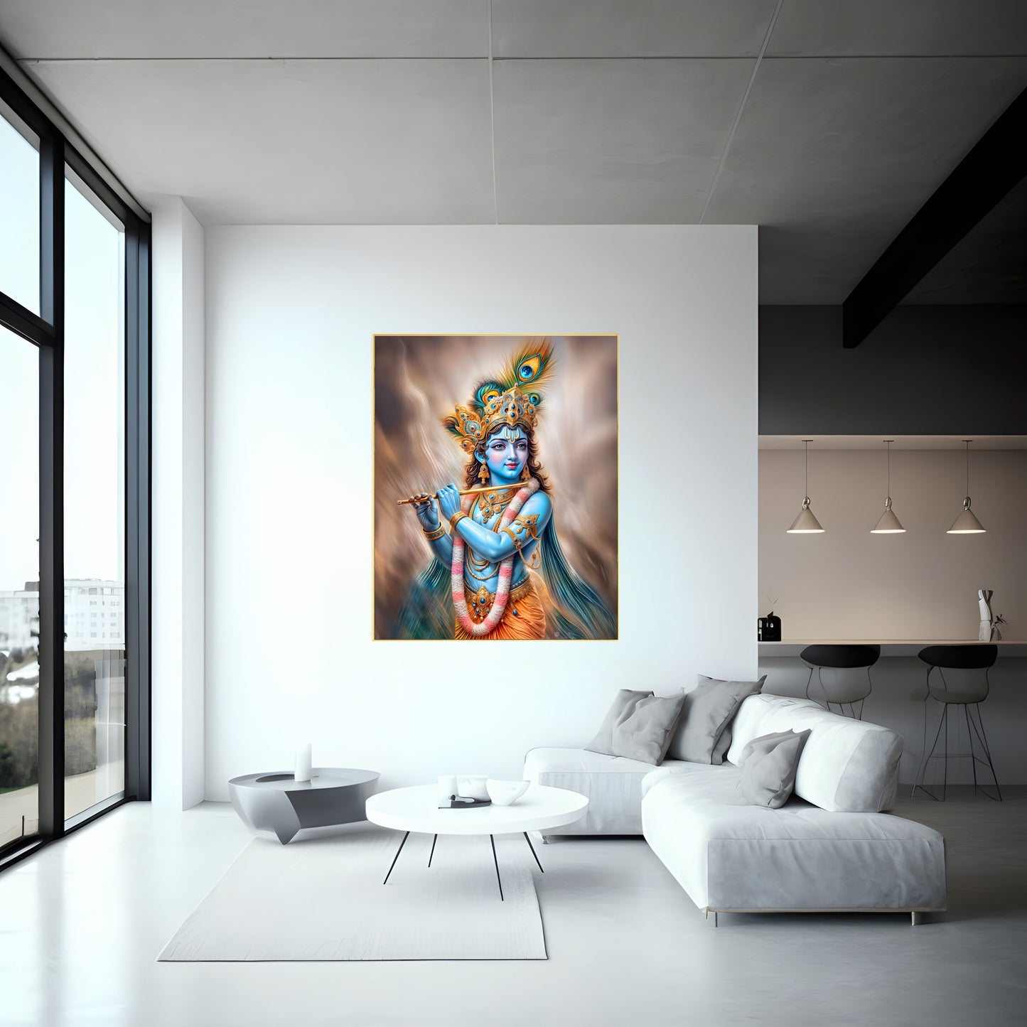 Lord Shri Krishna ji Canvas and Photo Print – Divine Artwork of Lord Krishna