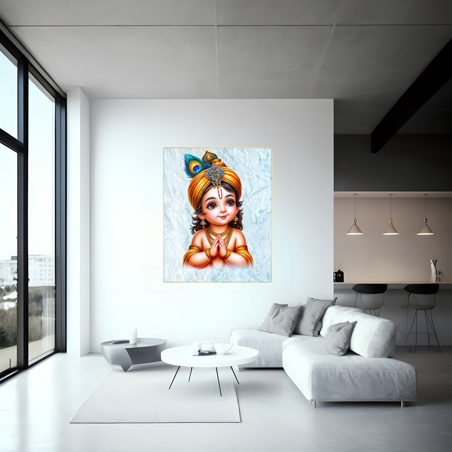 Shri Krishna Divine Photo – Spiritual Wall Art & Canvas Print for Home Decor