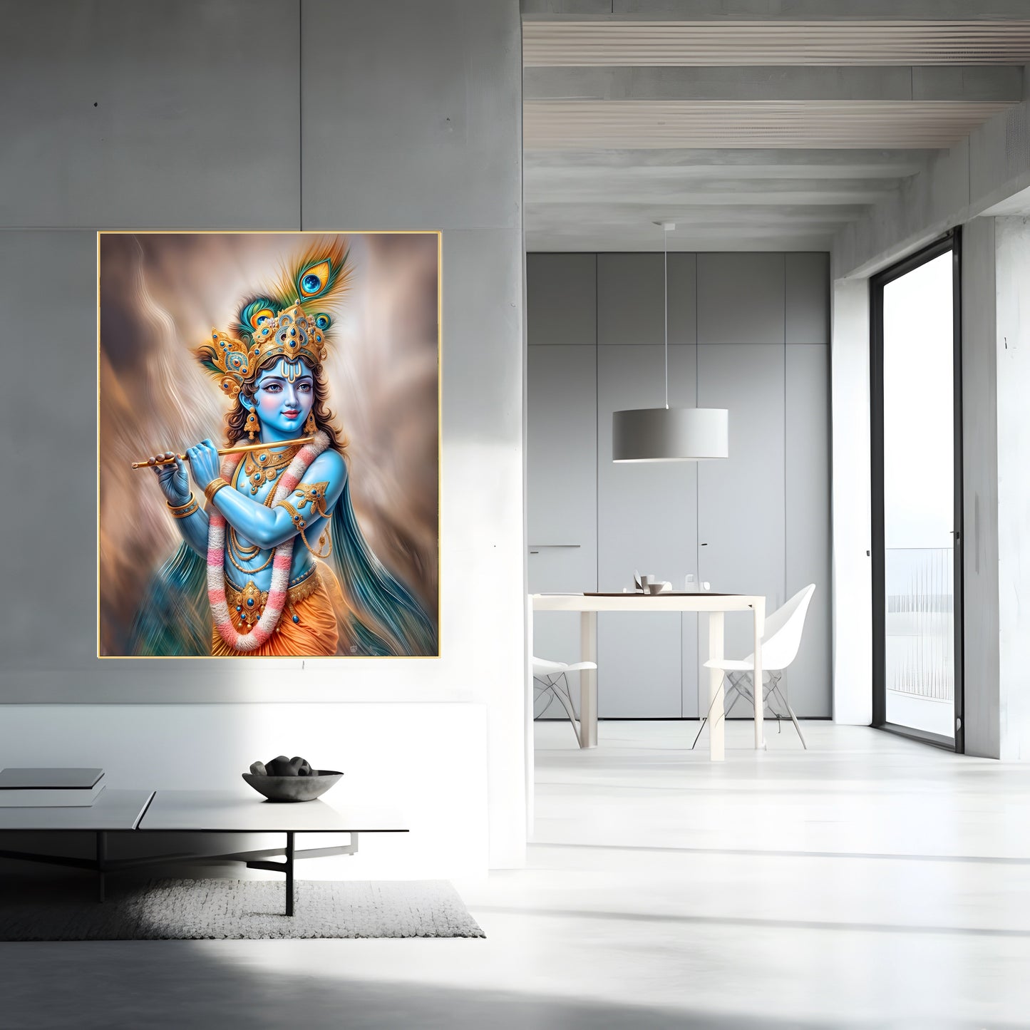 Lord Shri Krishna ji Canvas and Photo Print – Divine Artwork of Lord Krishna