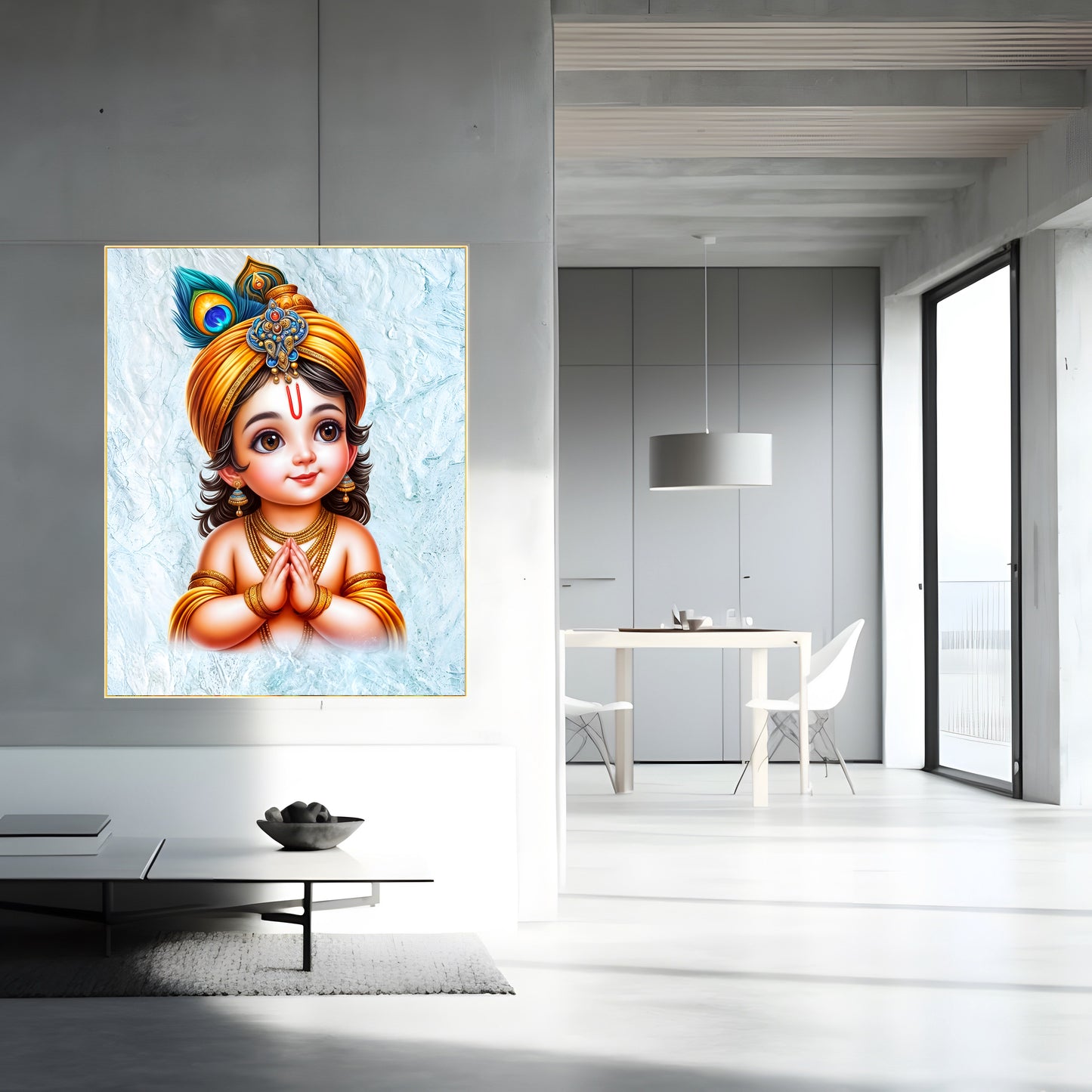 Shri Krishna Divine Photo – Spiritual Wall Art & Canvas Print for Home Decor