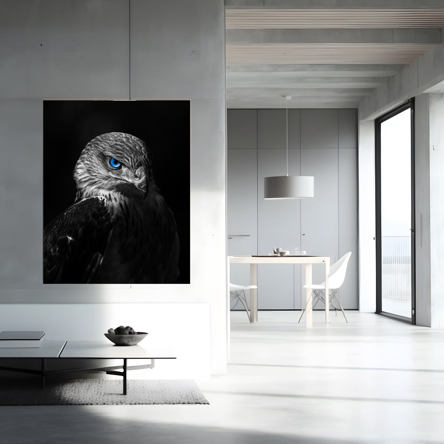 Blue-Eyed Eagle – Bold Wildlife Art Print || Photo Print || Canvas Print