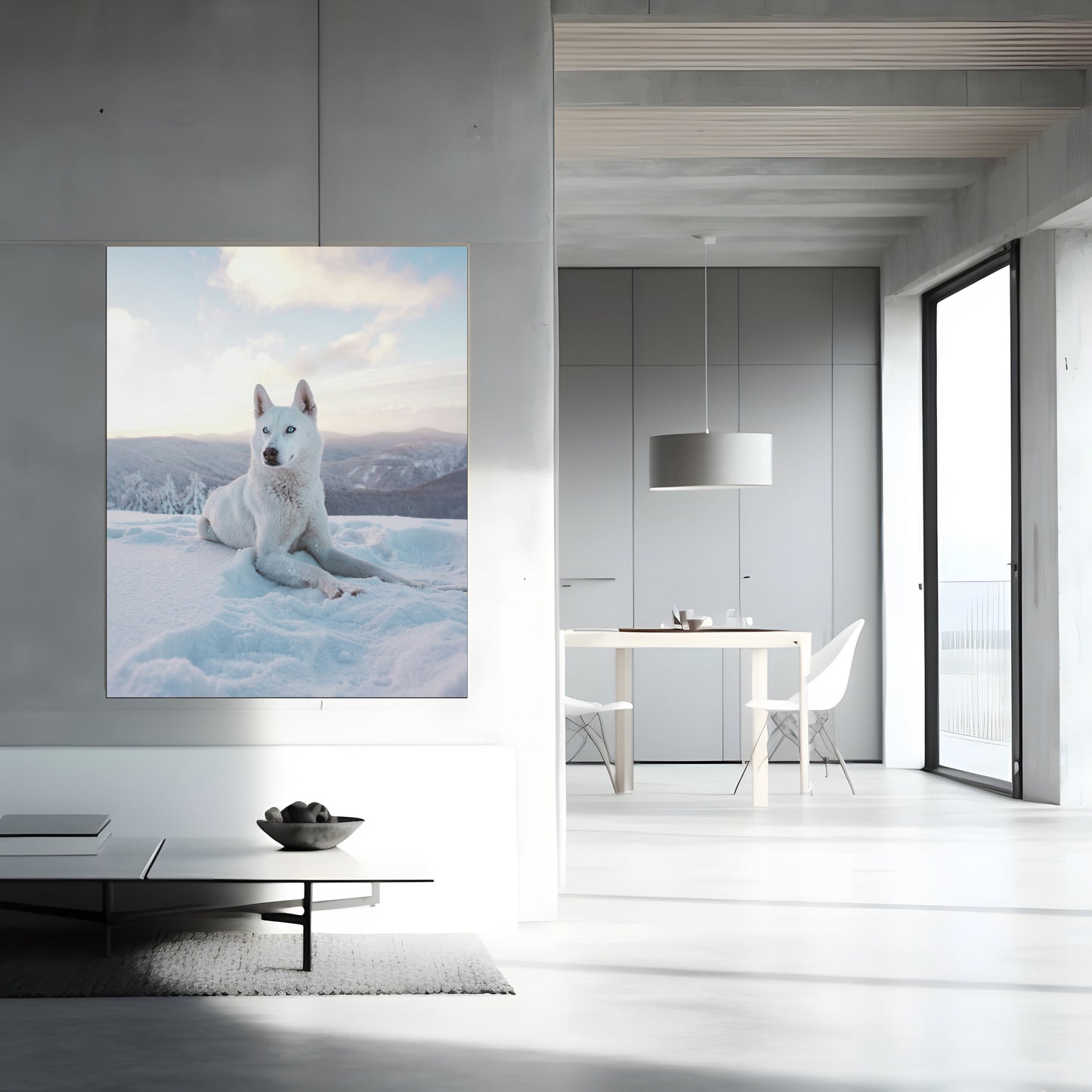 Majestic White Wolf in Snow – Stunning Wildlife Art Print | High-Resolution Photo or Premium Canvas