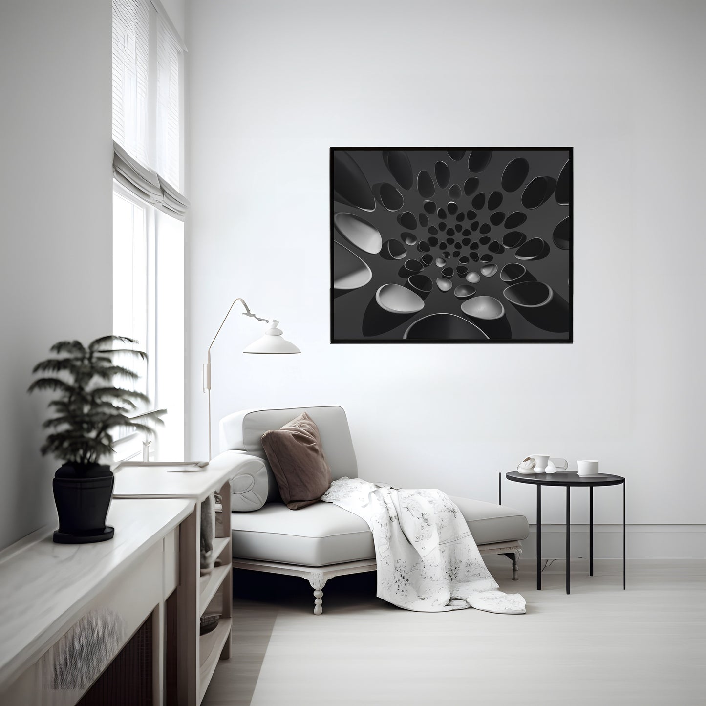 Modern Black Pattern Painting