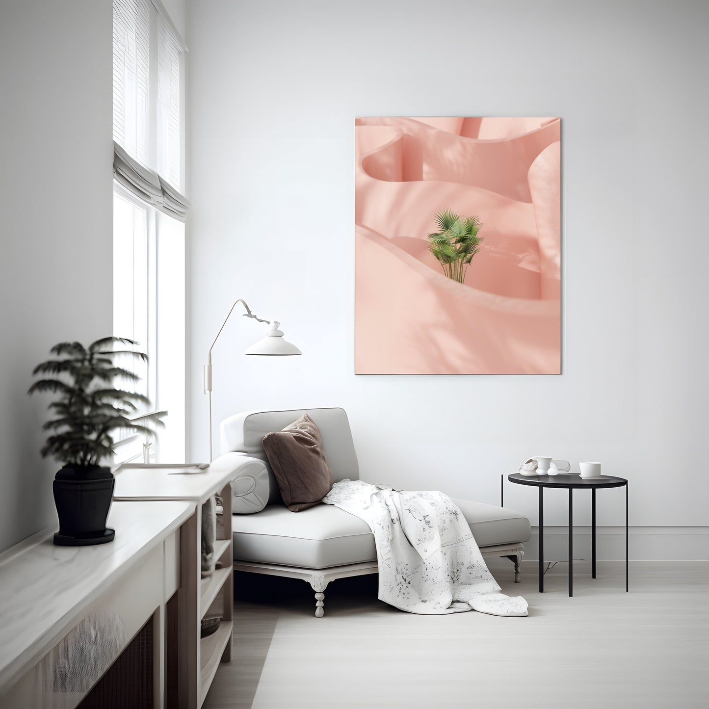 Pink Wall Palms Poster || Home decor || Office decor