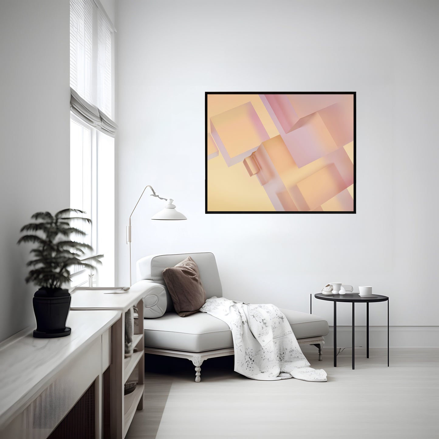 Modern Block Pattern Painting - Abstract Geometric Art