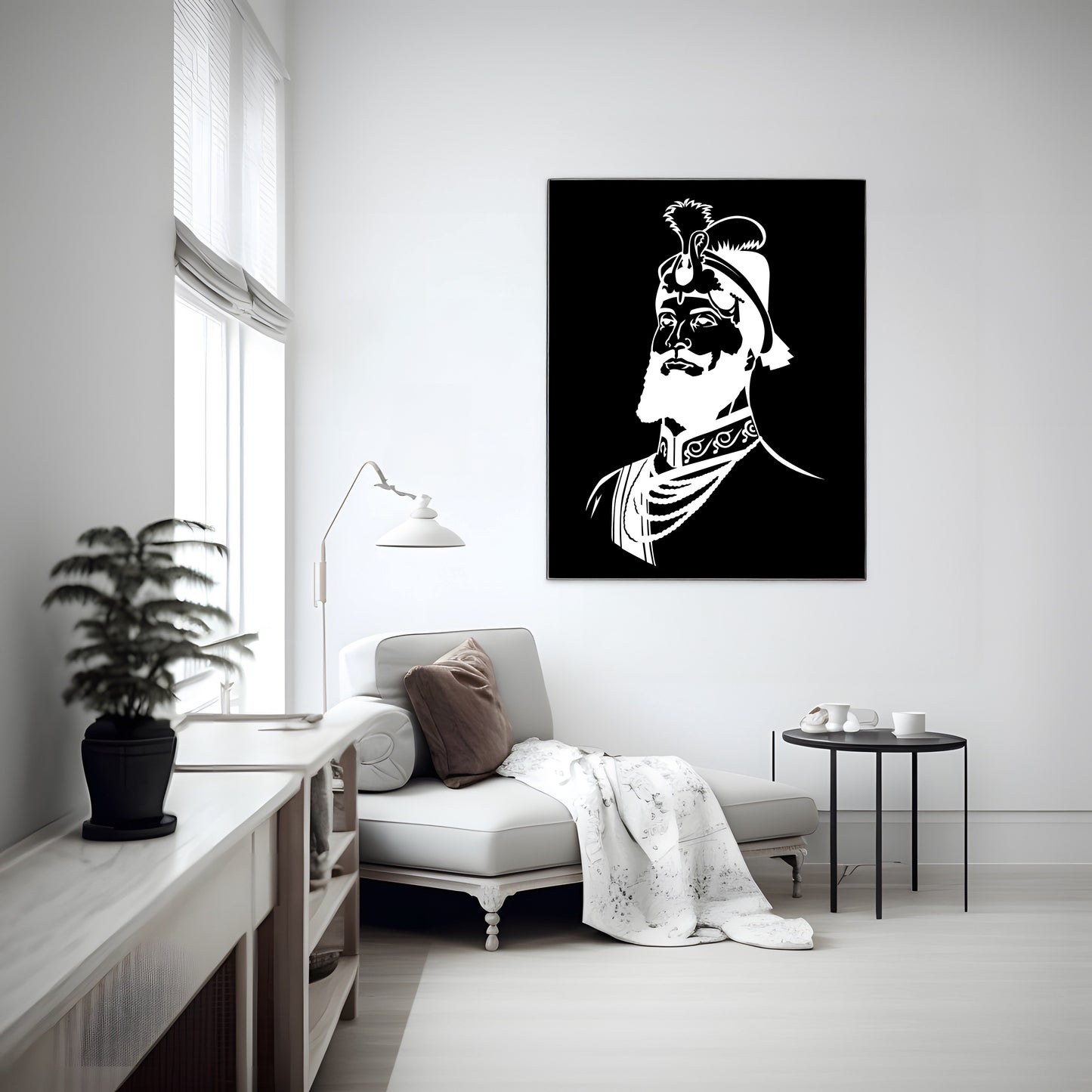 Shri Guru Gobind Singh G Photo and canvas print black and white