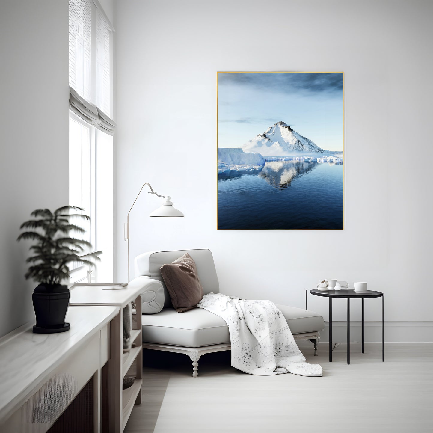 Print of Mountain Reflection in Water Art Print | Scenic Landscape Wall Decor | Nature Photography Gift for Home & Office Decor