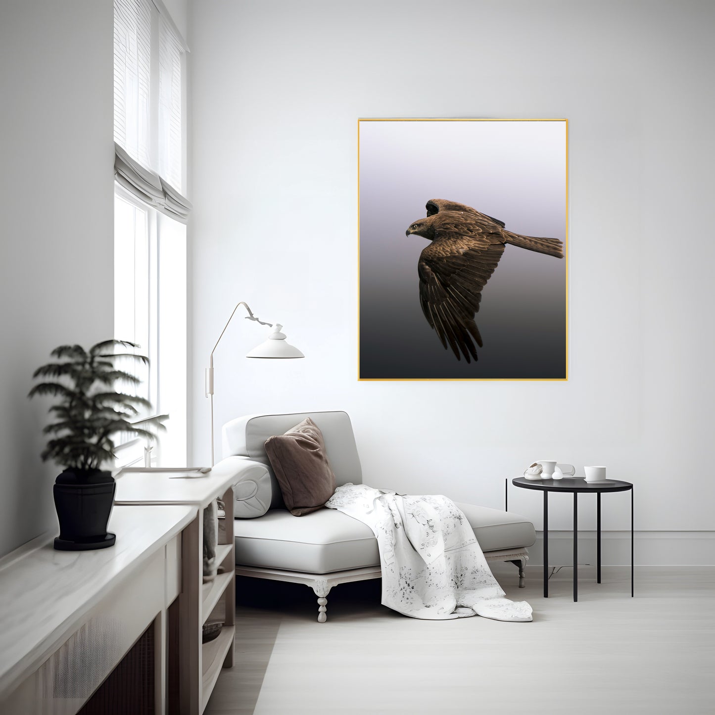 Eagle Flying Artwork - Stunning Wall Decor for Home & Office, Native American Style, Wildlife Print, Aesthetic Bird Art