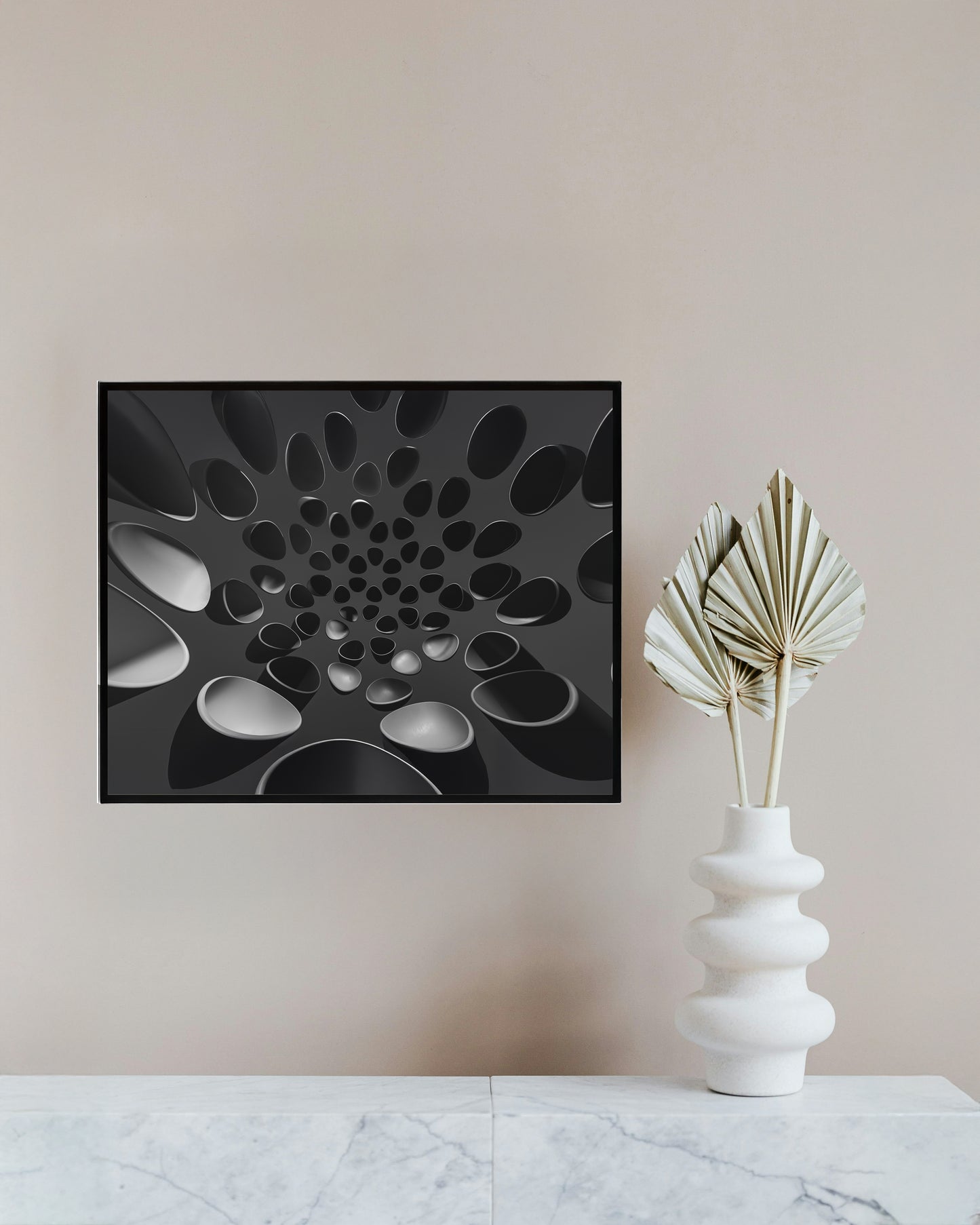 Modern Black Pattern Painting