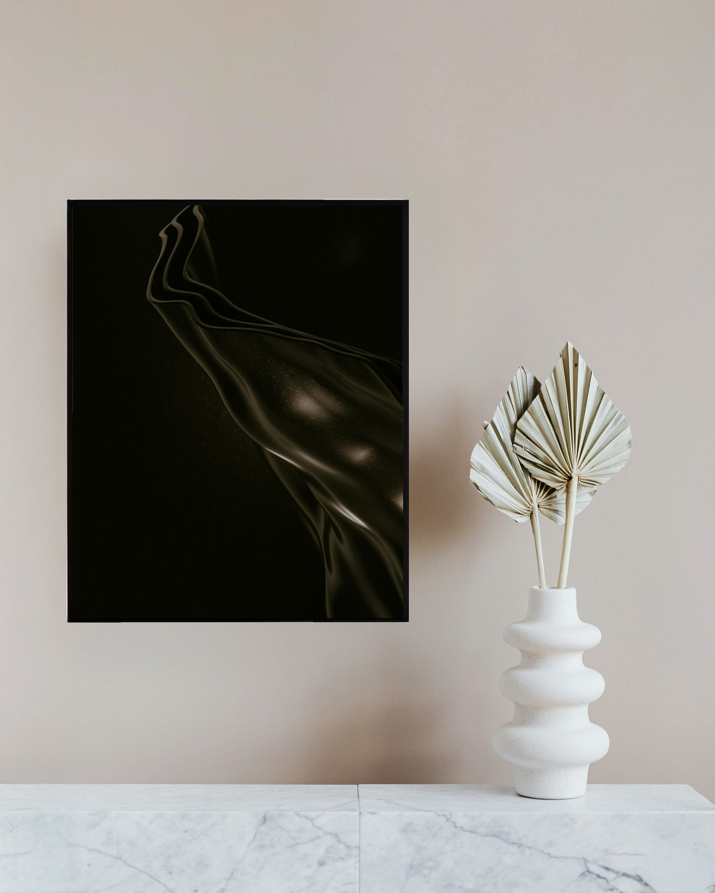 Bold Black Abstract Painting - Modern Minimalist Art Print