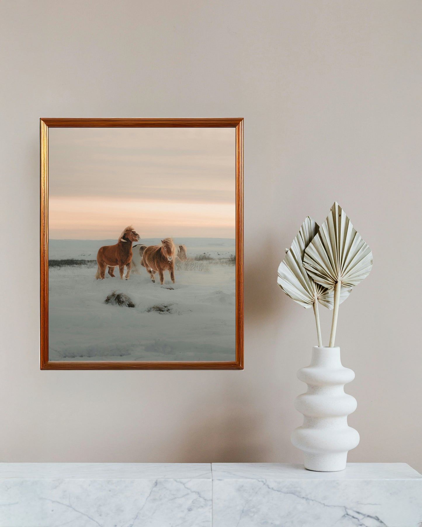 Playful Wild Horses in Motion – Dynamic Nature Art Print