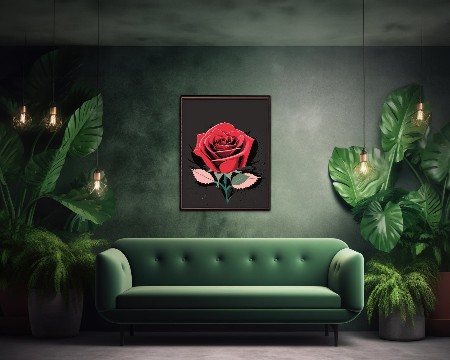 Red rose print for wall decor || Wallart || Flower print for your home